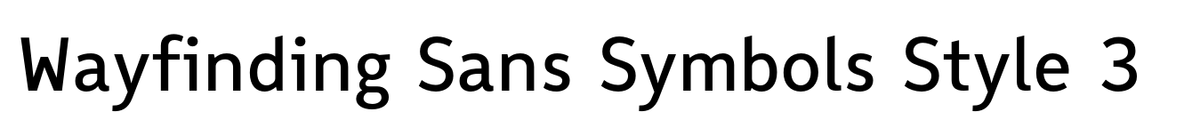 Wayfinding Sans Symbols Style 3